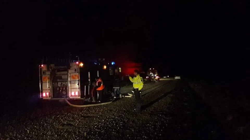 Incendiu de proporții la un depozit de furaje din Arbore FOTO
