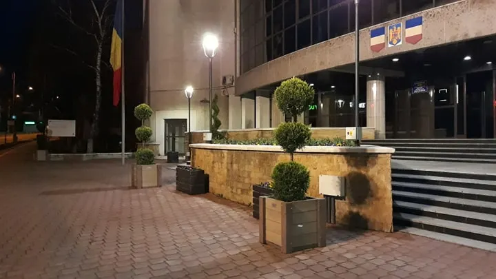 Ghivece cu arbori și arbuști ornamentali amplasate în mai multe zone din municipiul Suceava FOTO