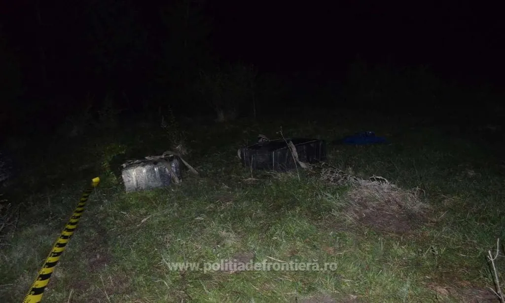 Focuri de armă pentru prinderea unor contrabandiști de țigări. Suspecții au reușit să fugă