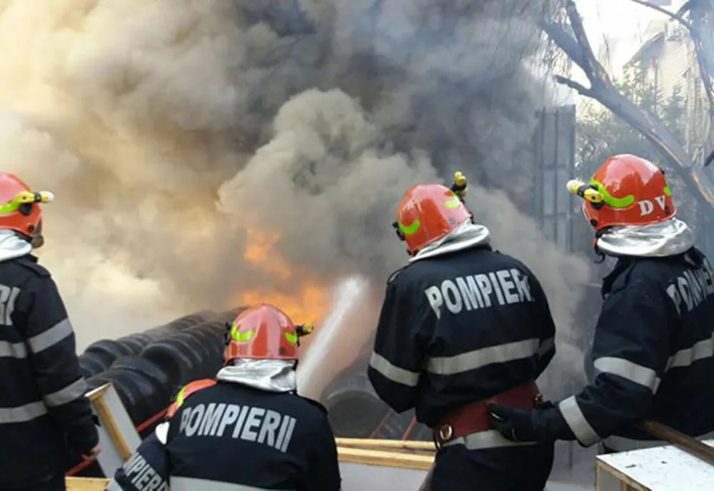 Incendiu violent la o hală de prelucrare alemnului din Brodina