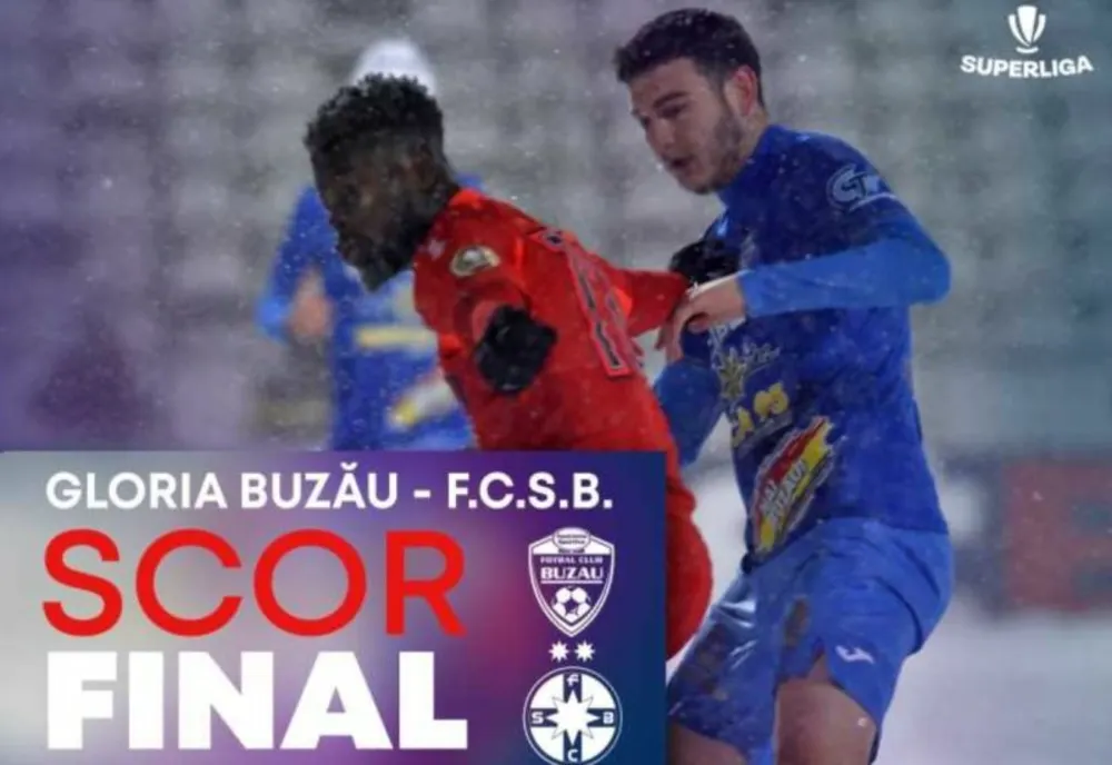 FOTBAL: FCSB A URCAT PE PRIMUL LOC ÎN SUPERLIGĂ, DUPĂ 2-0 CU GLORIA BUZĂU