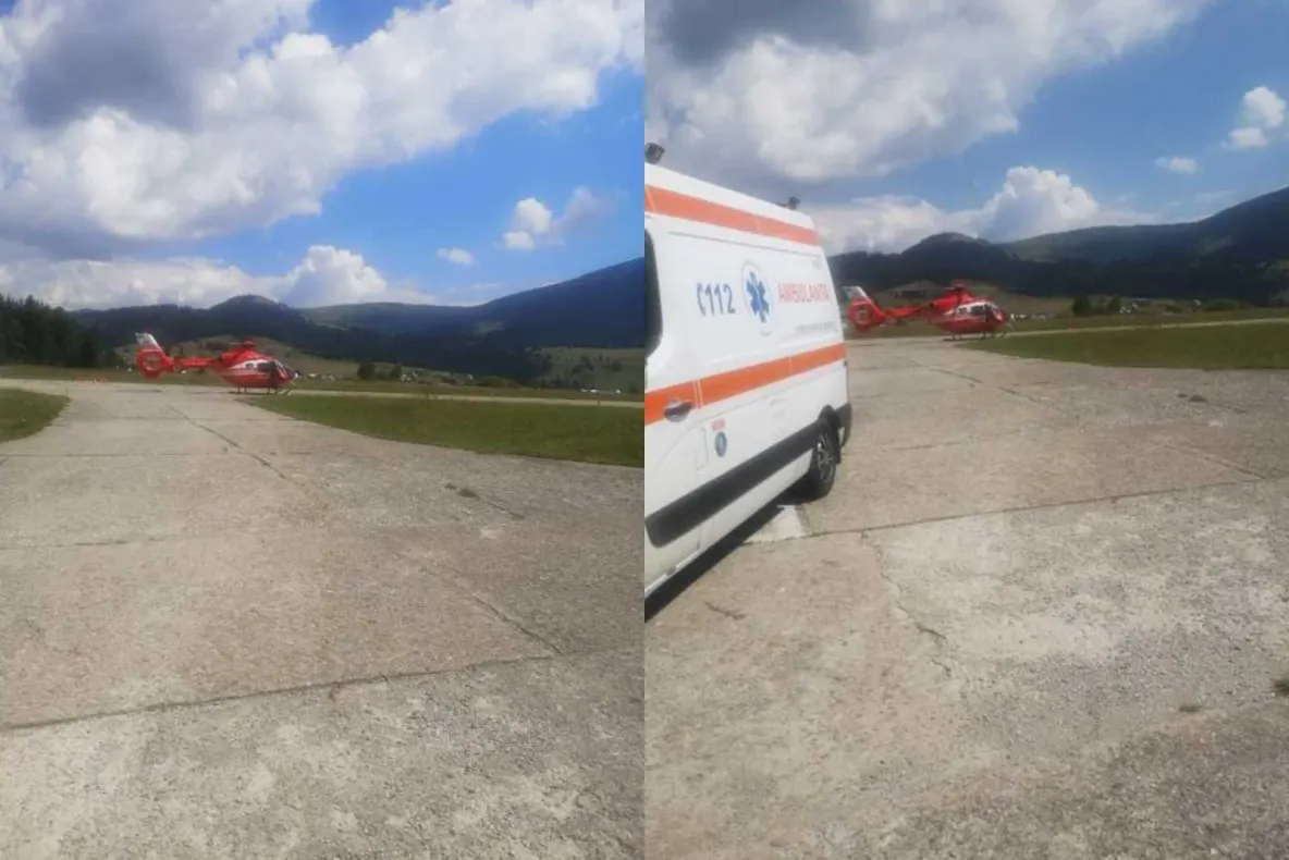  Bărbat grav rănit într-un accident de muncă la o stație de sortare a balastului din Suceava. A fost solicitat elicopterul SMURD 