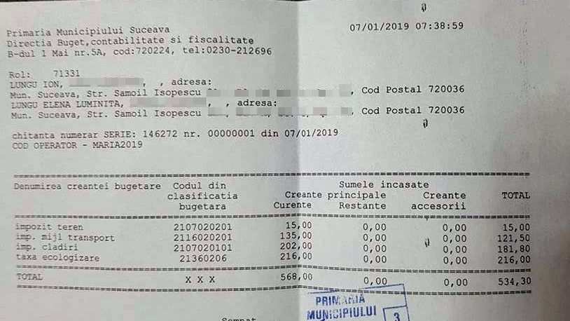 De astăzi se pot achita taxele și impozitele locale. Primarul Ion Lungu, primul plătitor