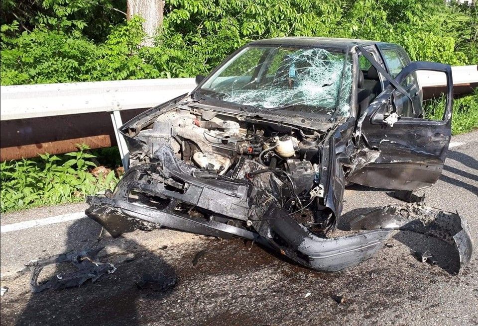 Accident rutier cu cinci victime, după o coliziune între un autoturism și două motociclete VIDEO