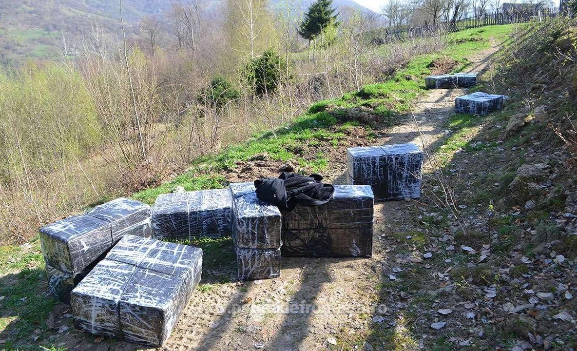 Țigări în valoare de 140.000 de lei, abandonate de contrabandiști