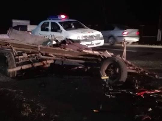 Un șofer beat a acroșat o căruță nesemnalizată