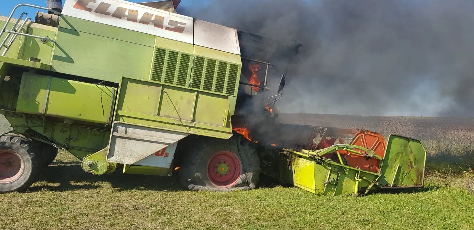 incendiu combină Forăști