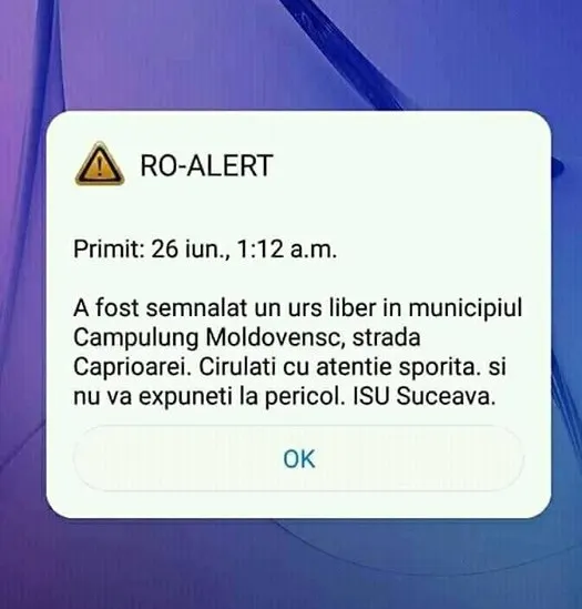 avertizare RO-ALERT Câmpulung Moldovenesc