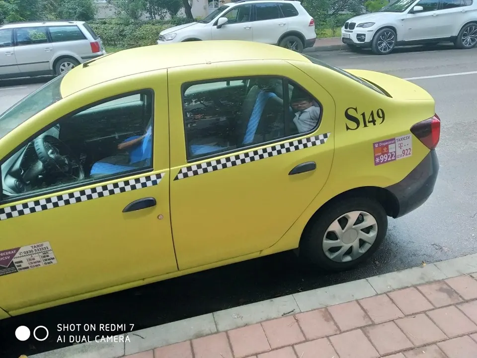 taximetrist, sursă foto Facebook Lucian Harșovschi