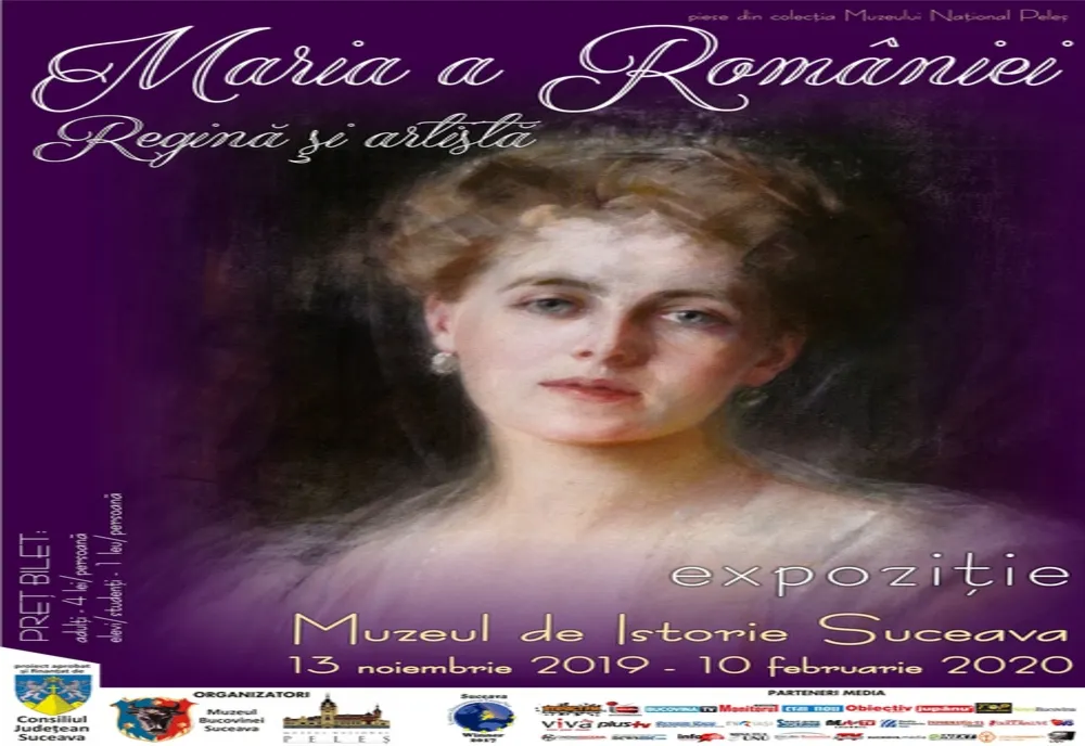 Expoziția „Maria a României, regină și artistă” va fi vernisată miercuri, la Muzeul de Istorie Suceava