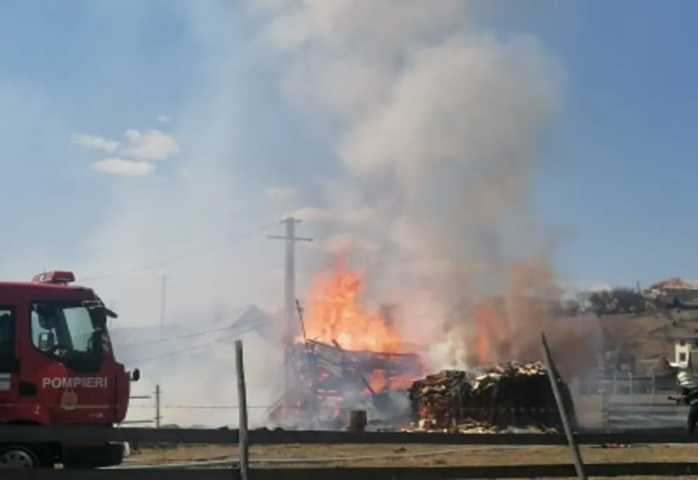 Incendiu violent la o gospodărie din Dorna Candrenilor VIDEO