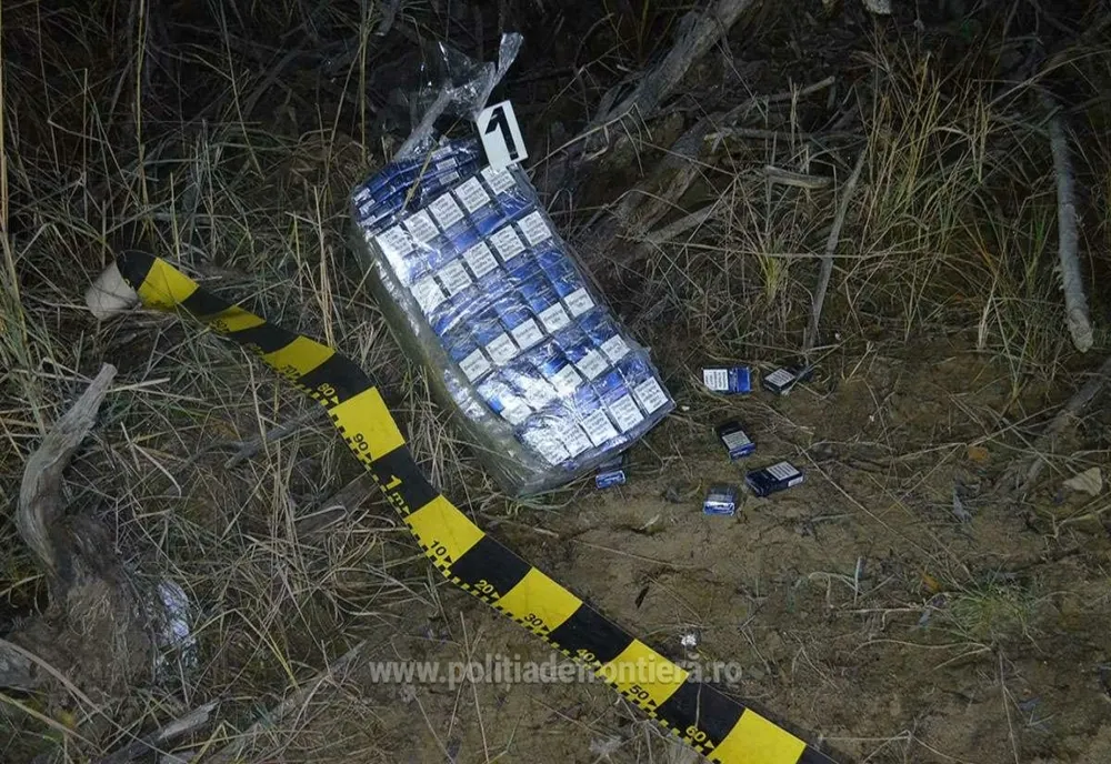 Peste 11.000 de pachete cu țigări de contrabandă, confiscate la frontiera cu Ucraina! O parte dintre ele au fost introduse în țară cu o dronă