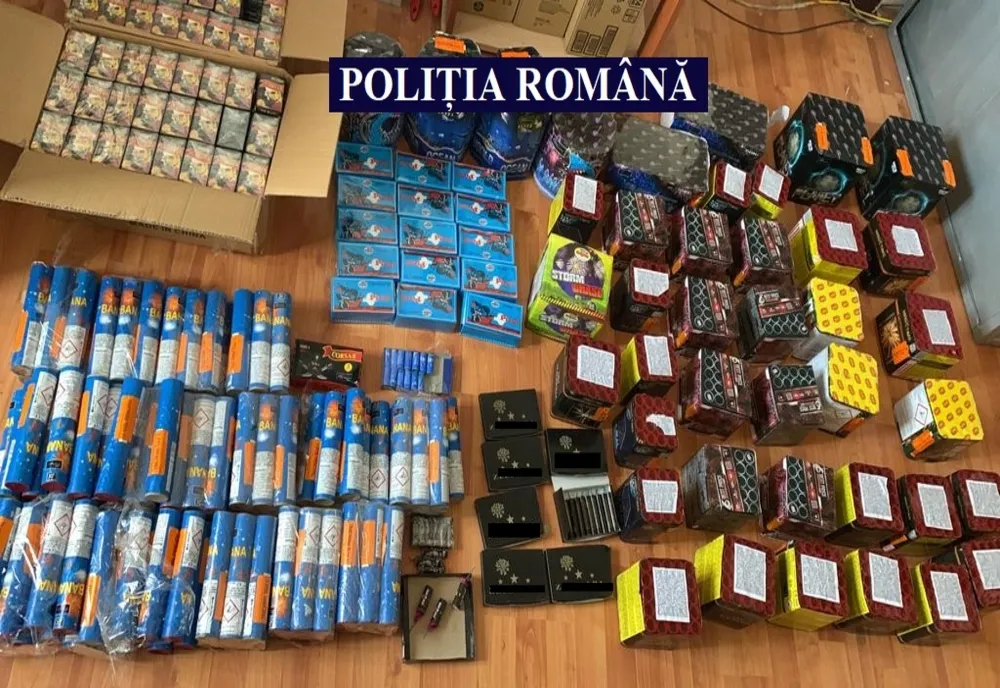 Peste 700 kg de materiale pirotehnice confiscate după efectuarea a 5 percheziții domiciliare