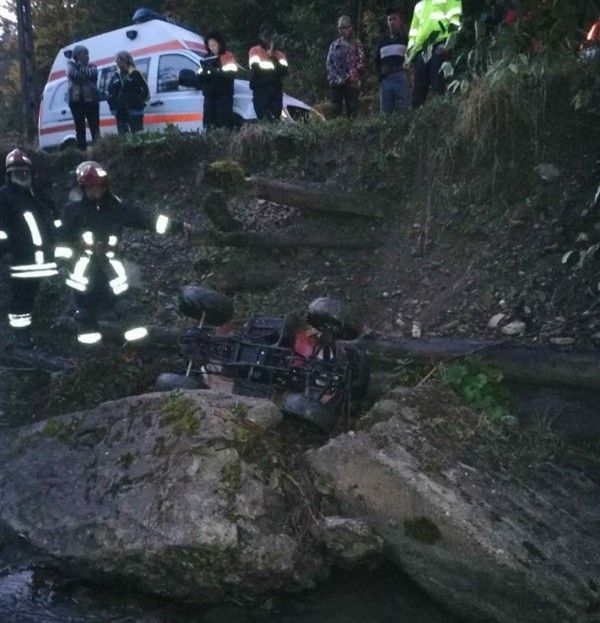 bărbat strivit ATV