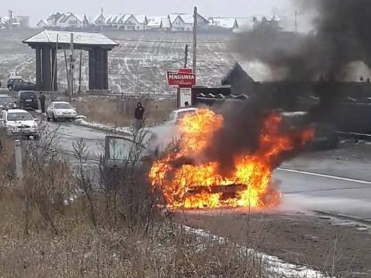 incendiu autoturism Moara