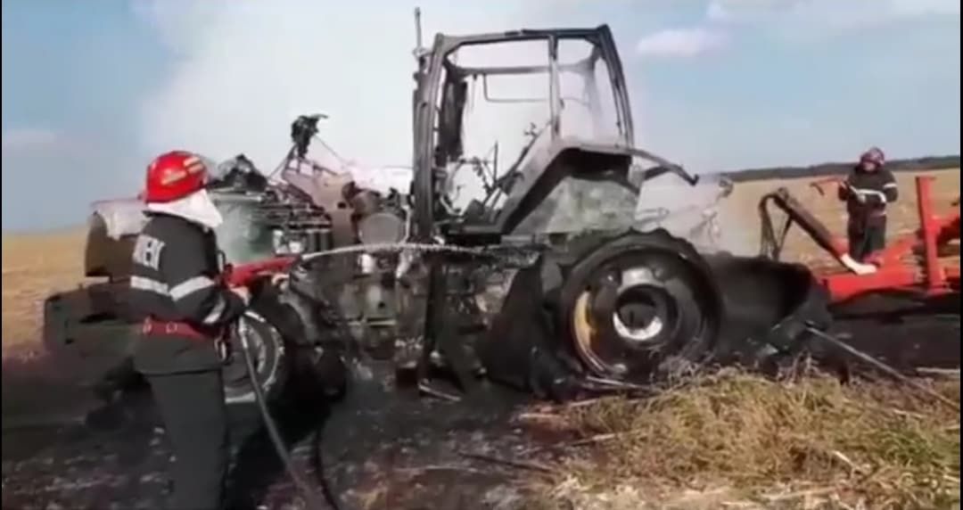 incendiu tractor