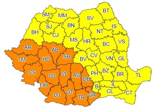 cod galben, sursă ANM