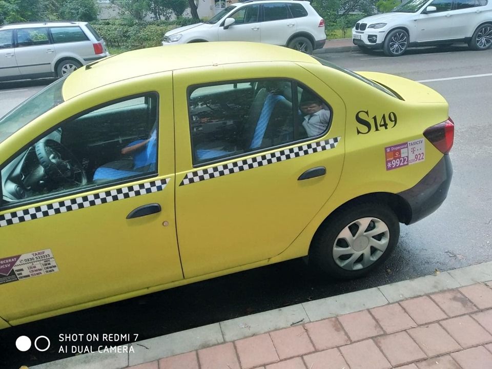 taximetrist, sursă foto Facebook Lucian Harșovschi