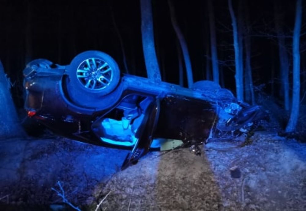 Accident la Adancata. Un bărbat a murit după ce s-a răsturnat cu mașina FOTO