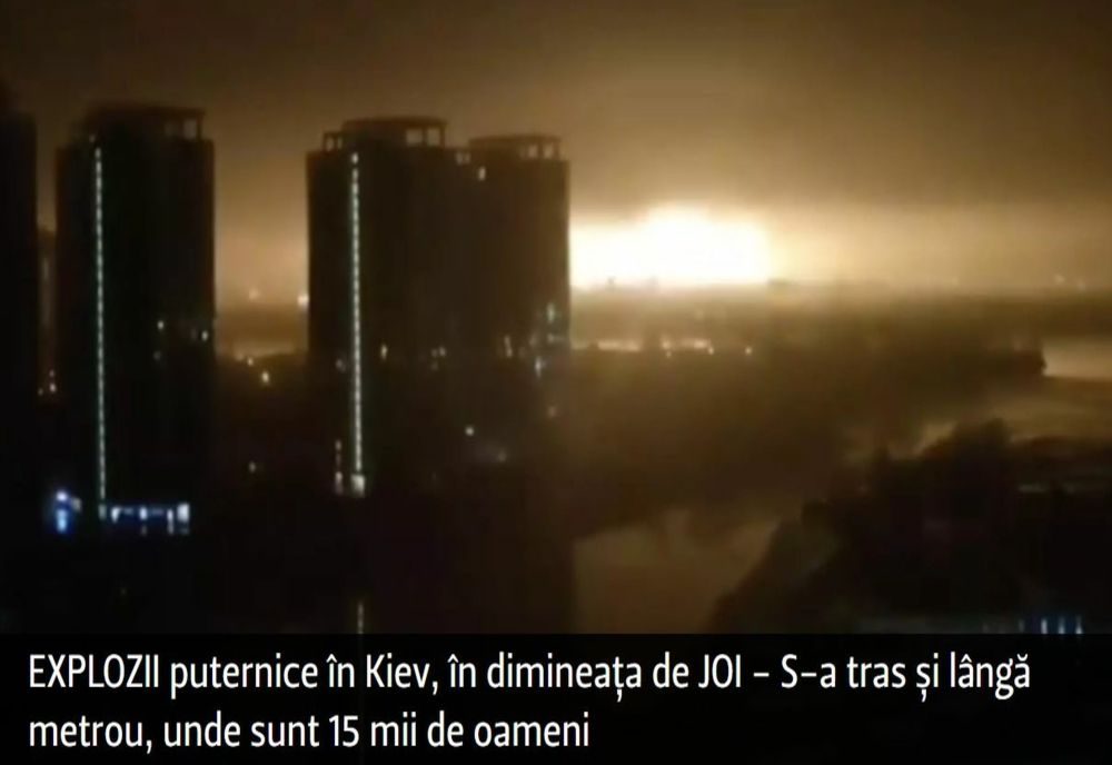 EXPLOZII puternice în Kiev, în această dimineață - S-a tras și lângă metrou, unde sunt 15 mii de oameni - VIDEO