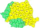 Cod galben de ploi torențiale, vijelii și grindină
