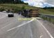 Un TIR s-a răsturnat pe DN 17, în Pasul Mestecaniș. Autotrenul a luat foc FOTO