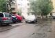 Un autoturism a luat foc în timpul mersului, pe o stradă din municipiul Suceava FOTO