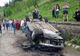 Accident cu trei victime, după o depășire neregulamentară FOTO