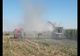 O combină agricolă a luat foc pe un câmp din Marginea VIDEO