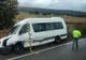 Coliziune între un microbuz și un autoturism. O persoană a fost rănită FOTO
