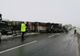 Un TIR încărcat cu ciocolată s-a răsturnat pe E85 (FOTO)
