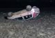 Accident spectaculos: autoturism răsturnat în decor 